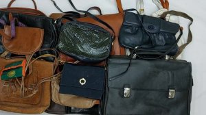 40396 Сумки винтаж кожаные, 5пак, borse 1/2, секонд (vintage/extra) оптом