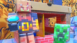 бумажный Майнкрафт 2 сезон 21 серия добываем алмаз