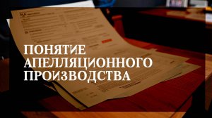 Понятие апелляционного производства по уголовному делу