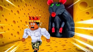 Сбегаю от злой мыши- роблокс😱😱😱