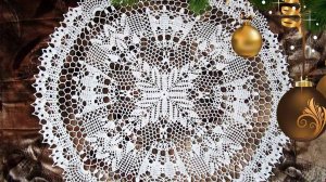 САЛФЕТКА "СНЕЖНАЯ КОРОЛЕВА" КРЮЧКОМ. ЧАСТЬ 5