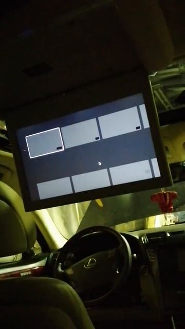 Потолочный монитор android в lexus LS460L