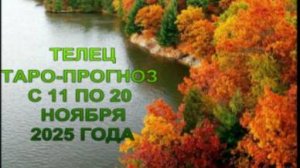 ТЕЛЕЦ ТАРО-ПРОГНОЗ С 11 ПО 20 НОЯБРЯ 2025 ГОДА