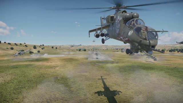 Столкновение вертолётов и ПВО в War Thunder