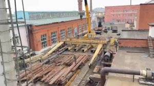 Демонтаж крана козлового.