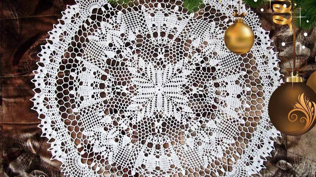 САЛФЕТКА "СНЕЖНАЯ КОРОЛЕВА" КРЮЧКОМ. ЧАСТЬ 8 смотреть онлайн