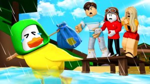 Бедный утёнок Майки, пожалуйста, вернись домой! Анимация Роблокс