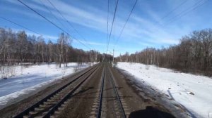 Train cab video - 🔴 Брянск - Калуга [ч.2] из кабины ЭП20. Двухэтажный поезд «Иван Паристый». Прибыт