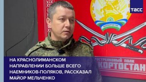 На краснолиманском направлении больше всего наемников-поляков, рассказал майор Мельченко
