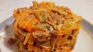 Салат с куриной печенью