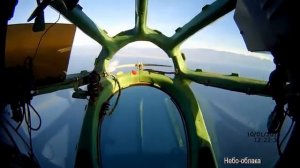 Полет и посадка из штурманской кабины ту 134.