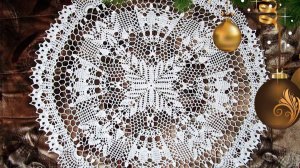 САЛФЕТКА "СНЕЖНАЯ КОРОЛЕВА" КРЮЧКОМ. ЧАСТЬ 2