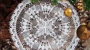 САЛФЕТКА "СНЕЖНАЯ КОРОЛЕВА" КРЮЧКОМ. ЧАСТЬ 7