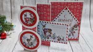 Поздравительная открытка с новогодними праздниками.