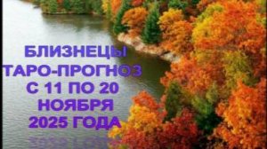 БЛИЗНЕЦЫ ТАРО-ПРОГНОЗ С 11 ПО 20 НОЯБРЯ 2025 ГОДА