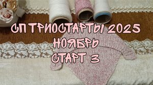 СП ТРИОСТАРТЫ 2025|НОЯБРЬ|СТАРТ3|КОСЫНКА-ЧЕПЧИК ТЁПЛАЯ ИЗ ПУХА НОРКИ
