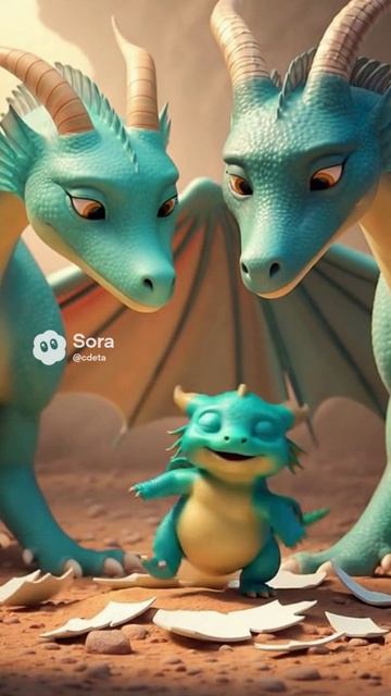 Танцы дракона-карапуза. Создано в нейросети.