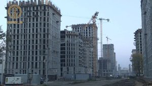 Глава Чечни осмотрел ход строительства второй линии Путинского района в Грозном
