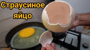 Готовим и пробуем страусиное яйцо.