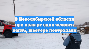 В Новосибирской области при пожаре один человек погиб, шестеро пострадали
