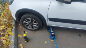 Лада Гранта Кросс Ставим зимнюю резину