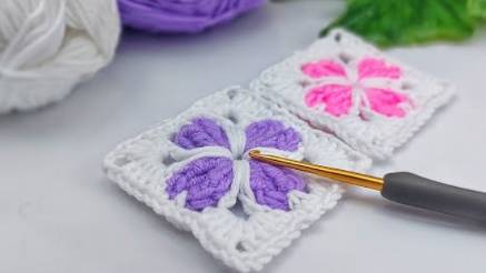 Красивый мотив крючком для начинающих ✨ - Легкое вязание крючком смотреть онлайн