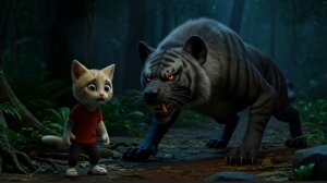 Мультики для детей, котик попал в джунгли, мультфильм детям/мультики