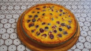 ПРОСТОЙ рецепт ЗАЛИВНОГО пирога с черешней ЯГОДНЫЙ пирог Быстрый рецепт