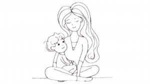 Как просто нарисовать маму с ребёнком к дню матери