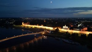 Великий Новгород над рекой Волхов (архив)