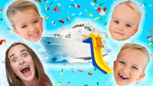 День Рождения Криса! Детский праздник на яхте с горкой!