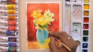 Мастер-класс пошаговый по рисованию акварелью вазы с цветами