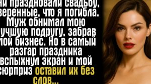 Они праздновали свадьбу, уверенные, что я погибла… Муж обнимал мою лучшую подругу, забрав бизнес...