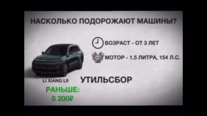 Утиль сбор. Ками будут цены на авто