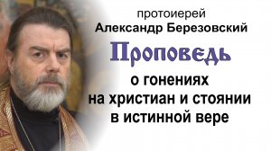 О гонениях на христиан и стоянии в истинной вере (2025.11.07). Прот. Александр Березовский