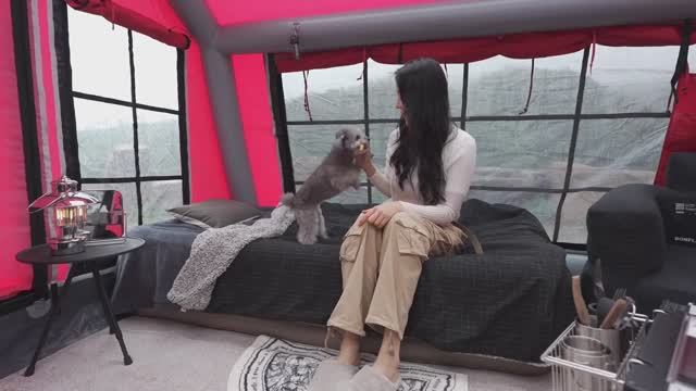 Поход, починка палатки. Дождь☔