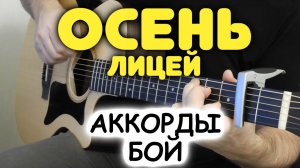 КАКИЕ АККОРДЫ В ПЕСНЕ НА САМОМ ДЕЛЕ! ЛИЦЕЙ — ОСЕНЬ! Бой и аккорды для гитары!