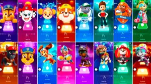 Мультики для Детей Щенячий Патруль Tiles Hop - Гончик, Маршалл, Скай, Крепыш, Рокки, Райдер