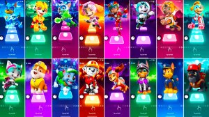 Мультики для Детей Щенячий Патруль Tiles Hop - Гончик, Маршалл, Скай, Райдер