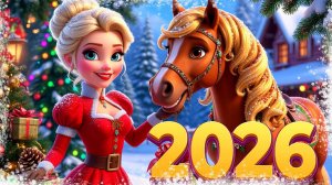 С Новым 2026 годом! Прикольные Новогодние Поздравления С Годом Лошади! В лесу родилась Ёлочка
