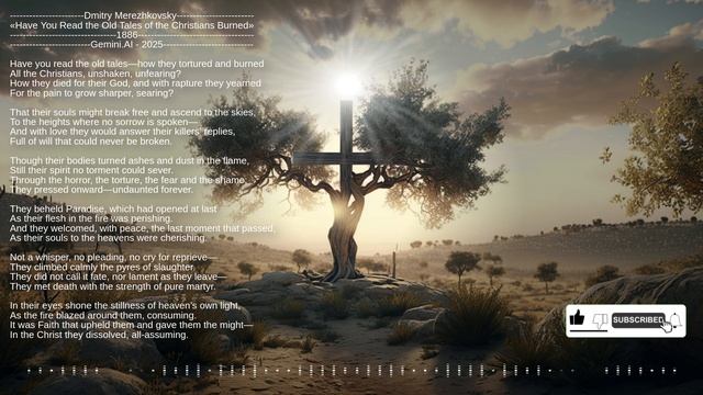 Dmitry Merezhkovsky & Gemini.AI «Have You Read the Old Tales of the Christians Burned» 1886 - 2025