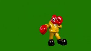 ФУТАЖ- ТАНЦОР - ХРОМАКЕЙ НА ЗЕЛЕНОМ  ФОНЕ