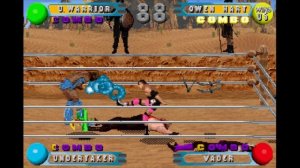 WWF In Your House PC MS-DOS Owen Hart playthrough for the World Heavyweight Title