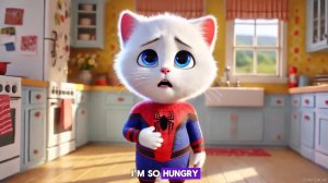 Котенок доигрался с фейерверком.