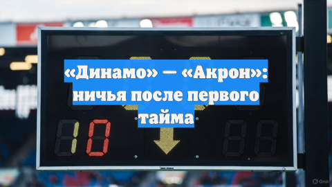 «Динамо» — «Акрон»: ничья после первого тайма