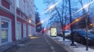 Первый снег .Проспект Мира .Улица Парижской Коммуны. Красноярск