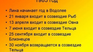 В каком созвездии у вас Лина