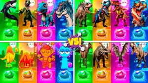 Динозавры МЕГАМИКС 213-216 уровни - Мультики про Динозавров | МУЛЬТФИЛЬМЫ ДИНОЗАВРЫ в Tiles Hop