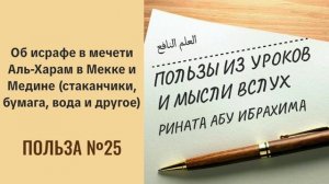 25. Об исрафе в мечети Аль-Харам в Мекке и Медине || Ринат абу Ибрахим #вера #ислам #коран #сунна