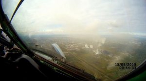 Омск посадка из кабины самолета Ту-134УБЛ